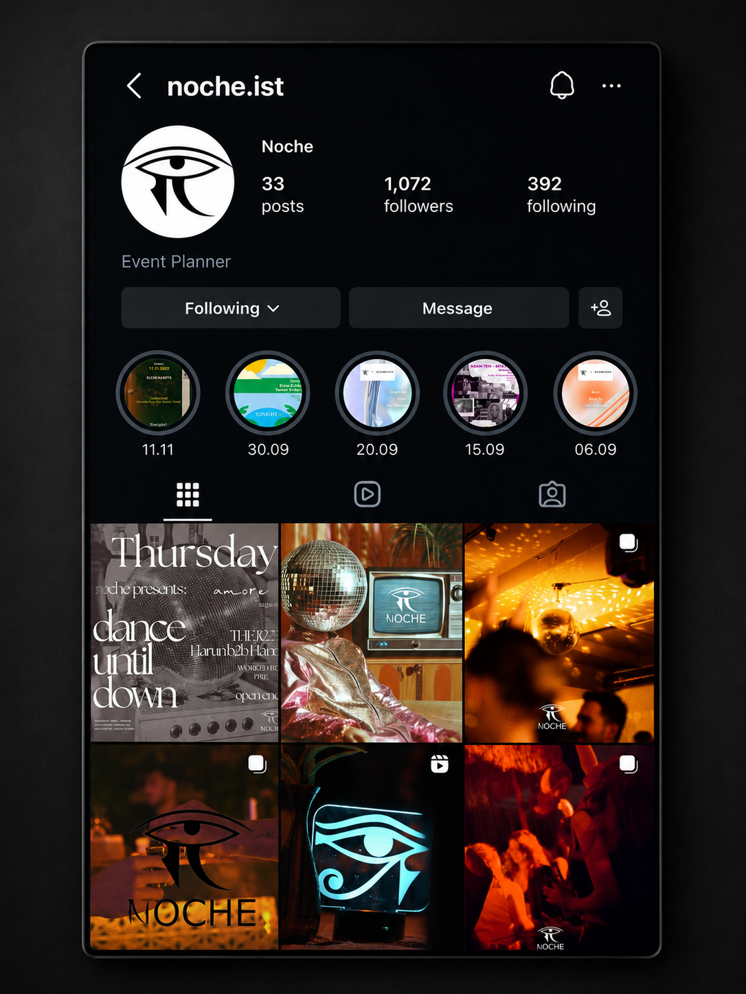 Istanbul house music and events brand campaign creative and social content system by Orphea Society